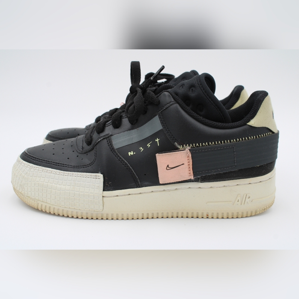Youth Nike Air Force 1 N.354 – Size 6 – Black/Cream/Pink